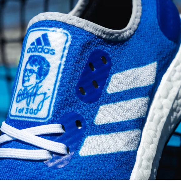 adidas Blue White Athletic Running Shoes main image 12